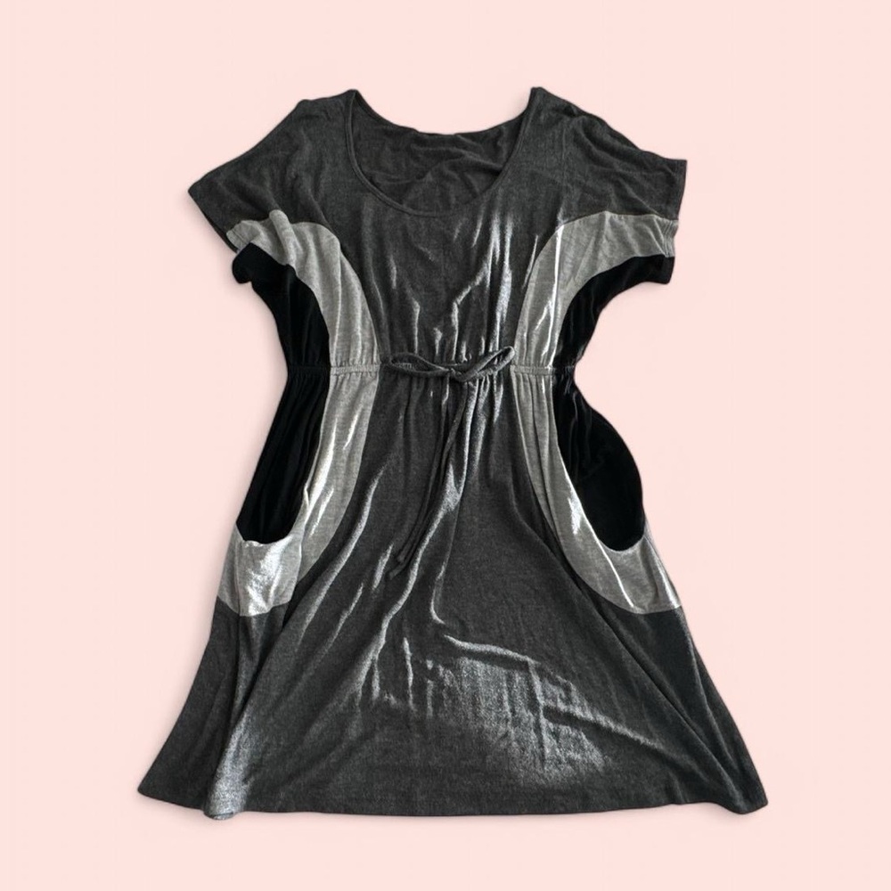 Chic Grey, Black, and Silver Dress